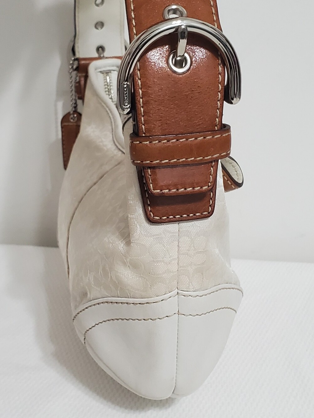 Coach 6351 Cream Signature Canvas Soho Hobo Y2K - Picture 2 of 14